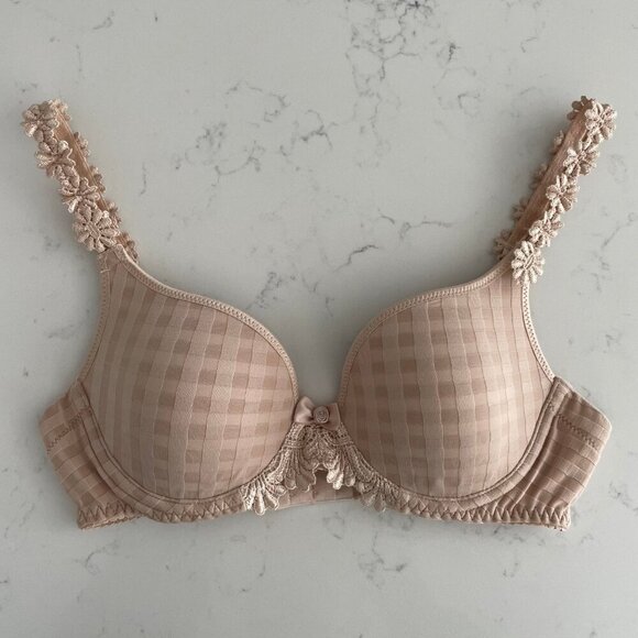 Marie Jo Avero Heart Shaped Padded Wireless Bra Cafe au Lait Sz 34A NWOT - Picture 13 of 13